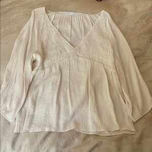 Primark Cream V-Neck Blouse